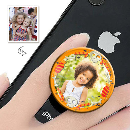 Halloween Custom Photo Phone Grip, Personalized Phone Holder, Unique Gift