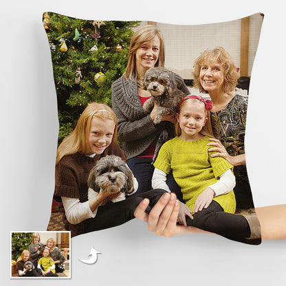 Double-Sided Custom Family Photo Pillows - Personalized Decor