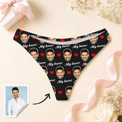 Custom Womens Thong with Boyfriend’s Photo Sexy Underwear Women Boxers