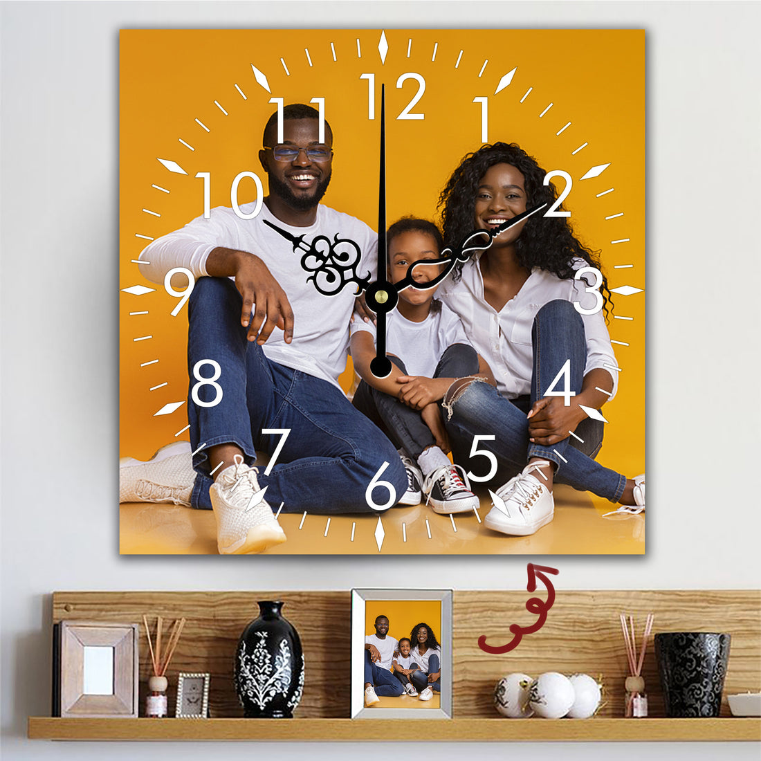 Personalized Clock Square Custom Wall Clock Gift With Photo – GiftInOne