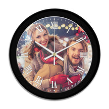 Load image into Gallery viewer, Custom Photo Hanging Wall Clock with Glass Cover with Frame Clock
