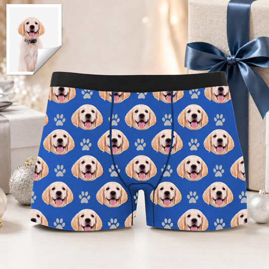 Custom Boxer with Photo Mens Underwear with Dog Face