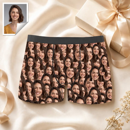 Custom Boxer with Photo Mens Underwear with Face