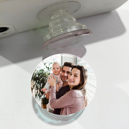 Personalized Photo Phone Grip - Custom Holder, Unique Keepsake Gift