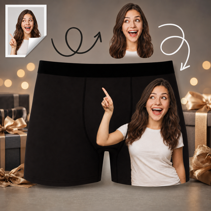 Custom Boxer with Photo Mens Underwear with Lover Face