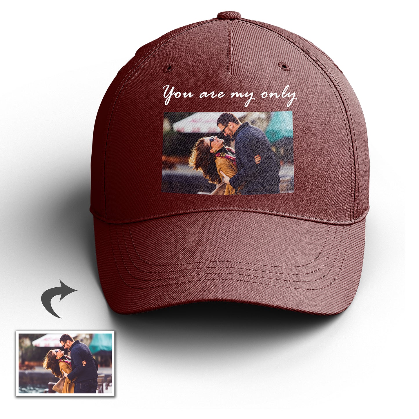 Custom Photo and Text Baseball Cap: Personalized Unisex Gift