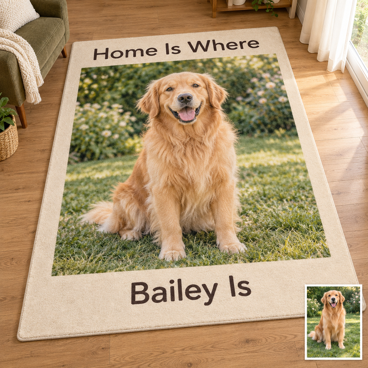 Custom Photo Flannel Carpet, Extra Soft Anti-Slip Floor Mats Collage 1-4 Photos