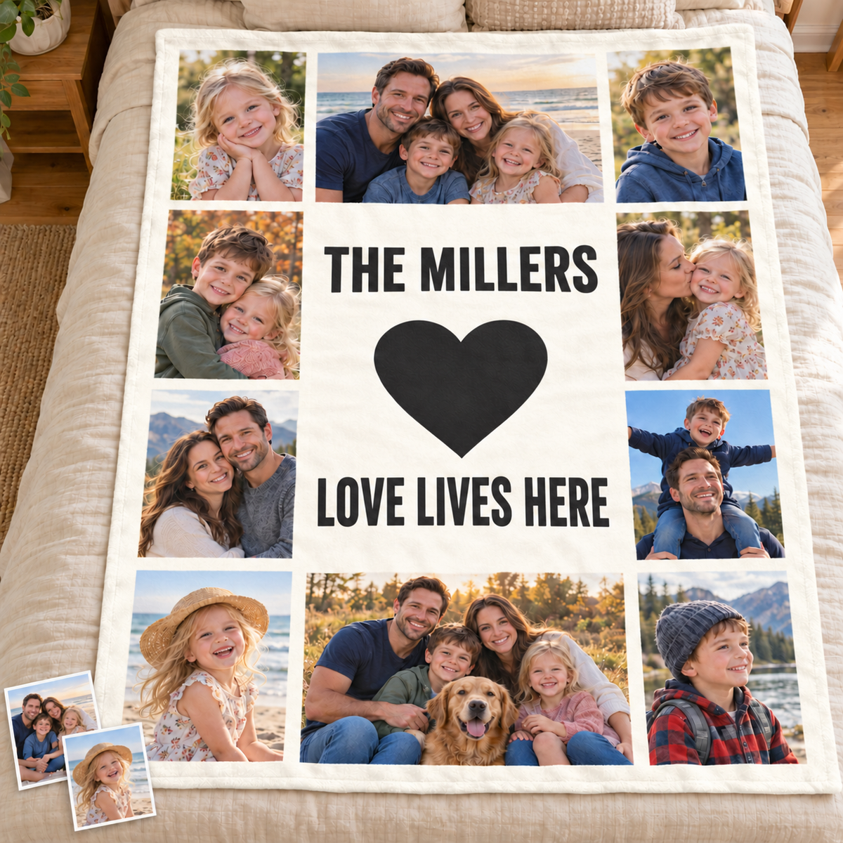 Custom Photo Keepsake Blanket - Personalized Memory Throw