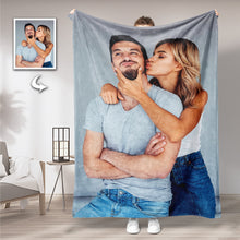 Load image into Gallery viewer, Christmas Blankets Custom Couple Photo Personalized Memorial Blankets
