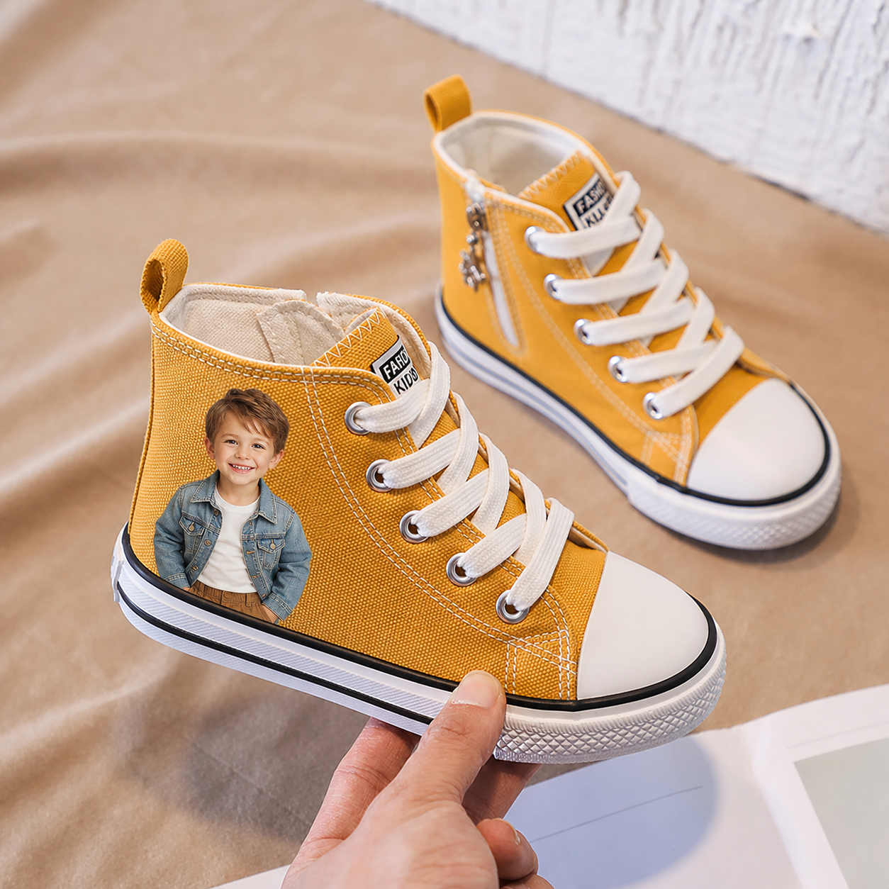 Custom Photo High Top Canvas Shoes Baby & Kids