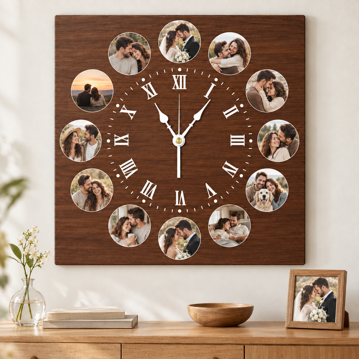 12pcs Photo Wall Clock Personalized Clock