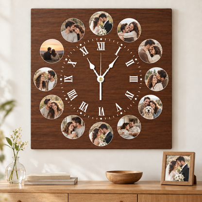 12pcs Photo Wall Clock Personalized Clock