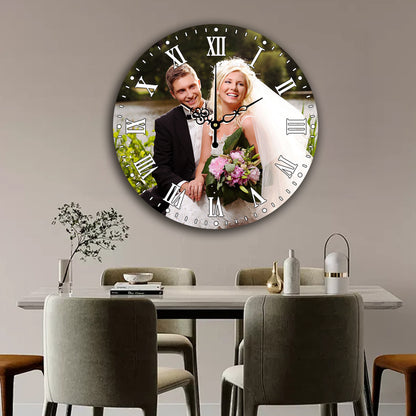 Personalized Round Clock Wall Clock - Unique Home Decor Gift