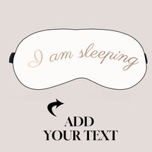 Load image into Gallery viewer, Custom Printed Sublimated Eye Mask Personalized Text Cotton Sleep Mask
