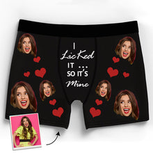 Load image into Gallery viewer, Custom Boxer with Photo Mens Underwear with Face and Heart and Texts
