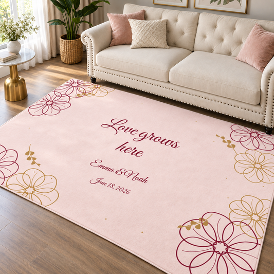 Personalized Flannel Carpet - Extra Soft, Anti-Slip Custom Floor Mats