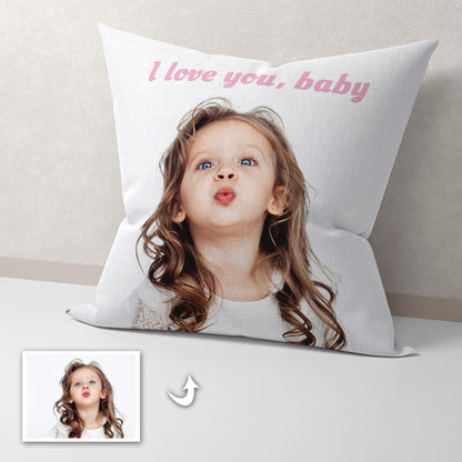 Custom Double-Sided Photo & Text Throw Pillows - Personalized Gifts