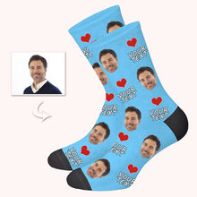 Load image into Gallery viewer, Custom Face Socks For Dad Personalized gift for Father&#39;s Day

