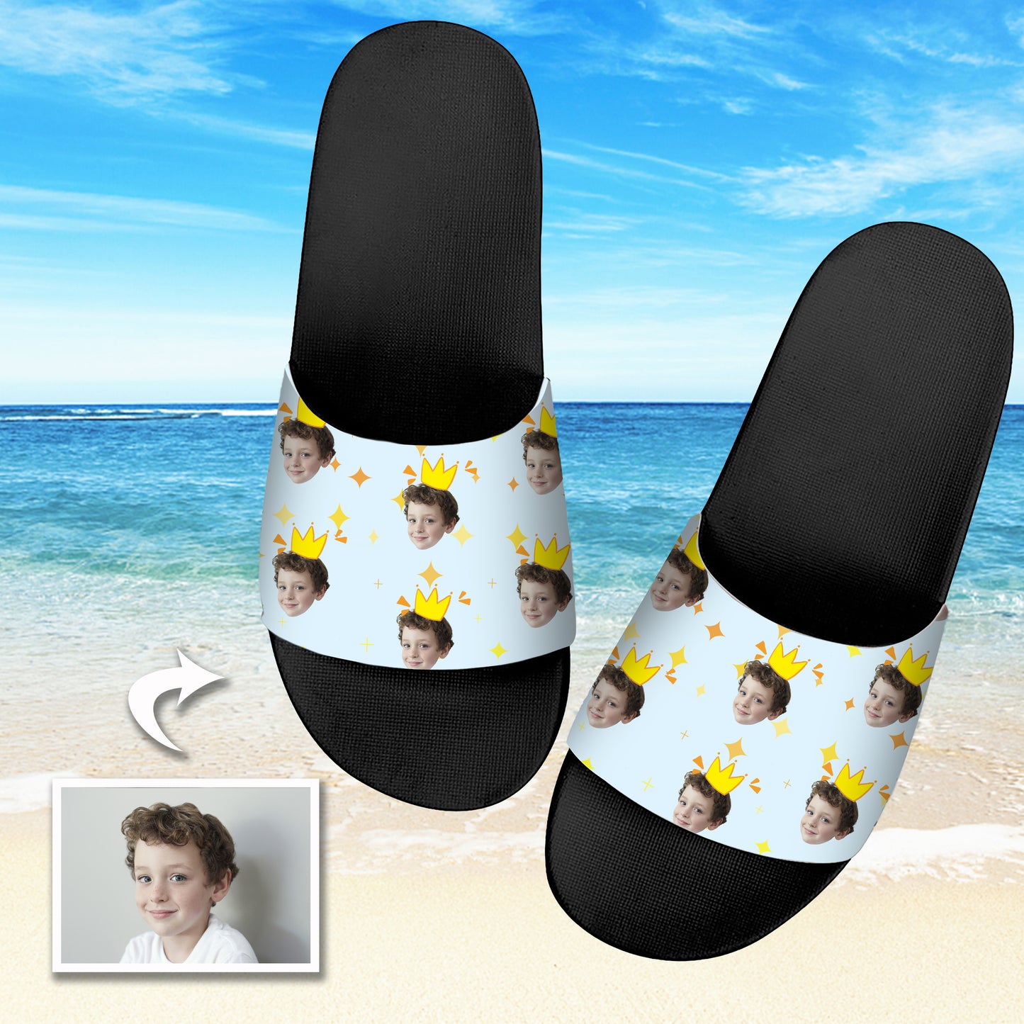 Personalized Baby Photo Slippers - Custom Kids Sandals