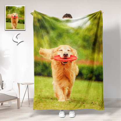 Custom Pet Photo Blankets - Soft Personalized Throw Gifts