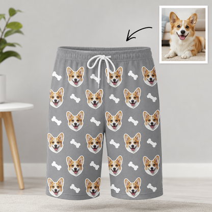 Unisex Dog Photo Pajamas - Custom Nightwear Pants, Pet Lover Gift