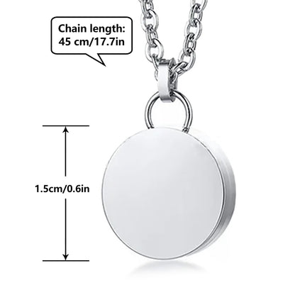 Custom Engraved Cremation Urn Necklace – Stainless Steel Keepsake Pendant