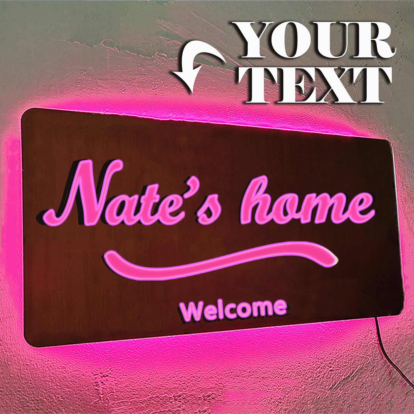 Personalized Name Mirror with LED Lights: Illuminate Your Space with Elegance