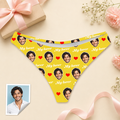 Custom Womens Thong with Boyfriend’s Photo Sexy Underwear Women Boxers
