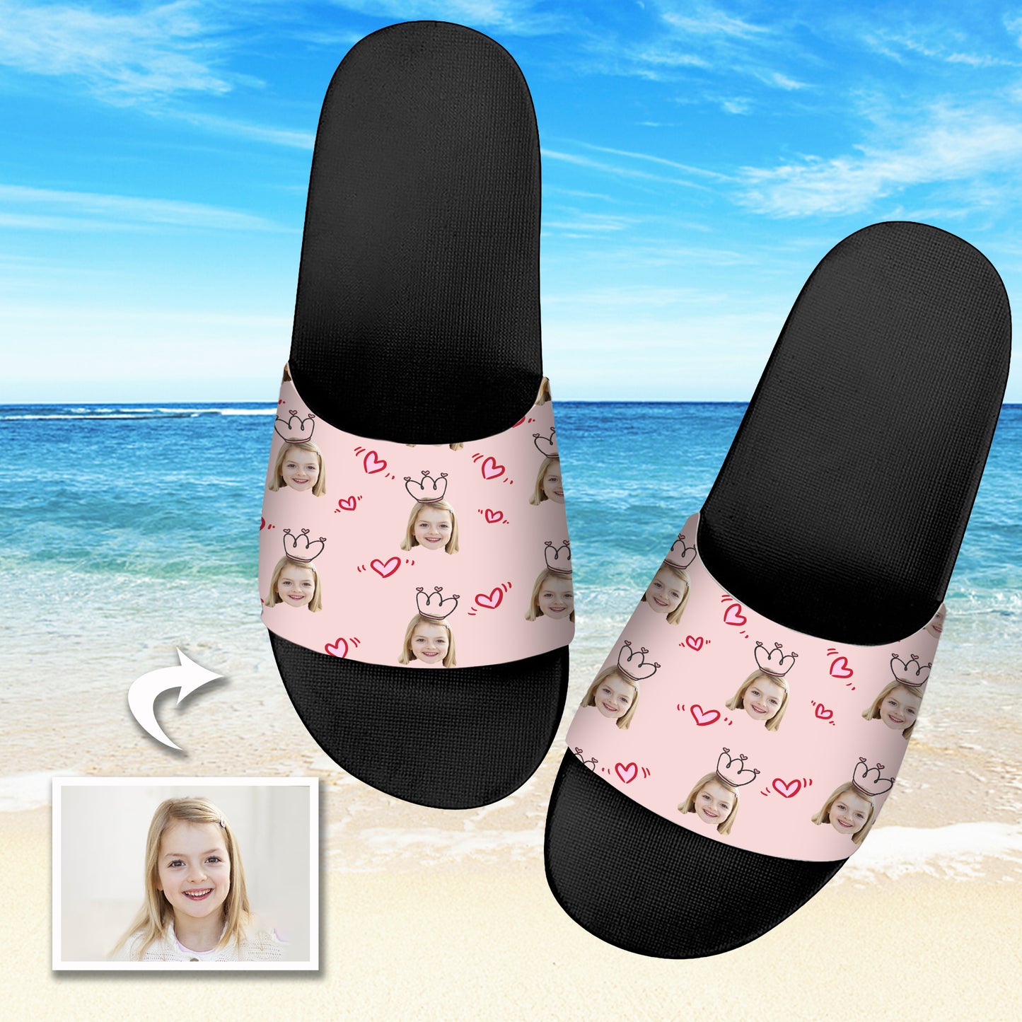 Custom Photo Slippers Personalized Sliders Sandals For Baby & Kids