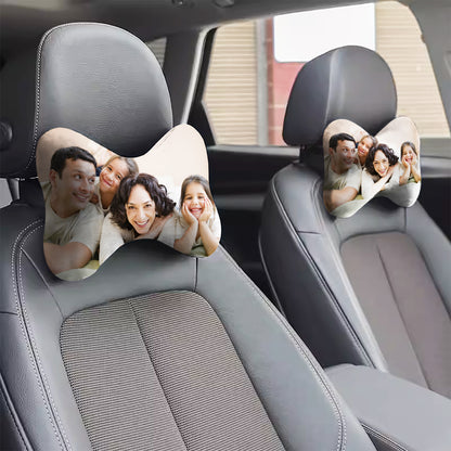 Personalized Premium Memory Foam Car Seat Headrest Pillow with Photo