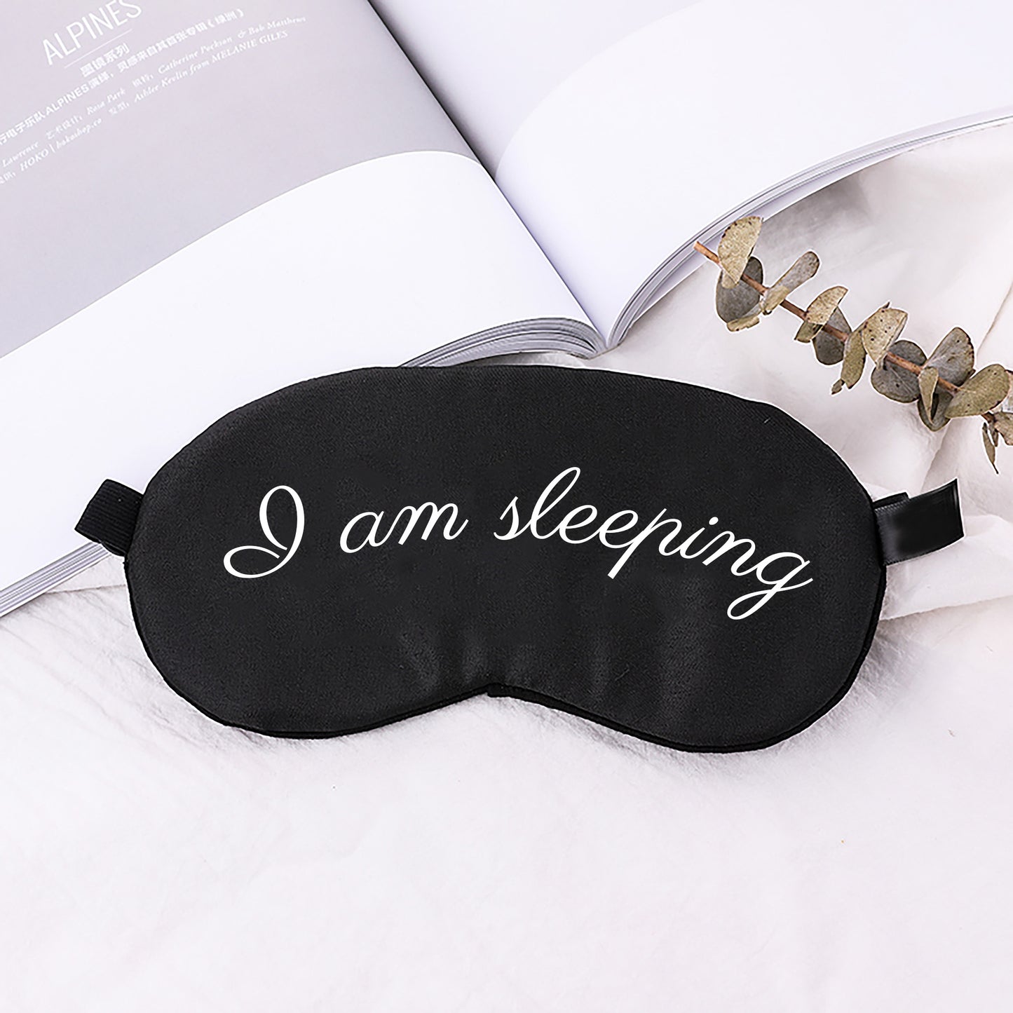 Custom Printed Sublimated Eye Mask Personalized Text Cotton Sleep Mask