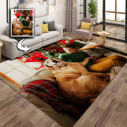 Custom Pet Photo Door Mat - Soft, Washable Rug for Home