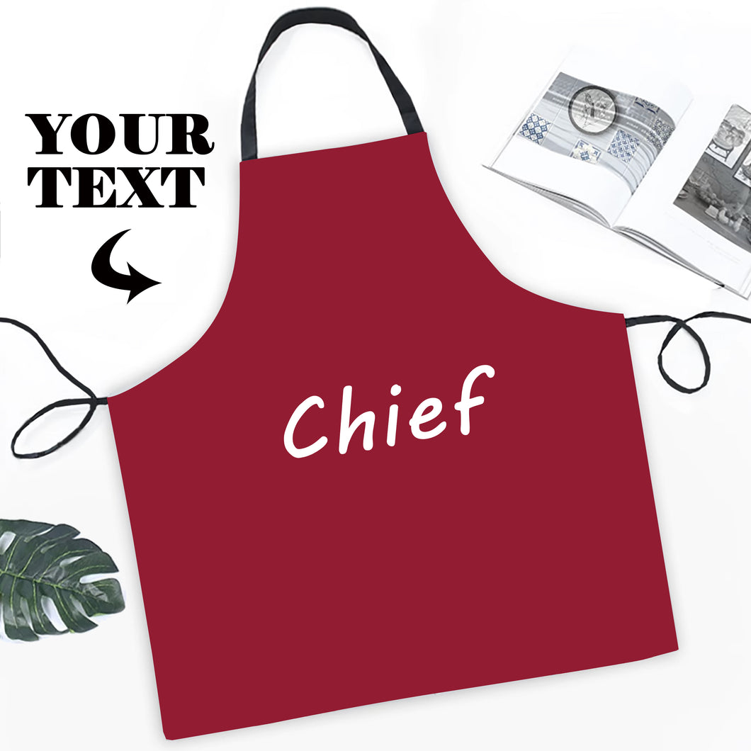 Personalized Kitchen Apron - Custom Text Cooking Apron with Your Name