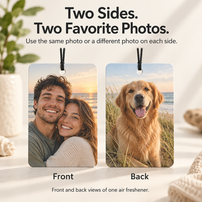 Personalized Photo Car Air Freshener – Double-Sided Custom Print