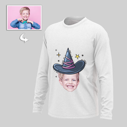 Unisex Cotton Long Sleeve Shirts, Custom Halloween Photo Design