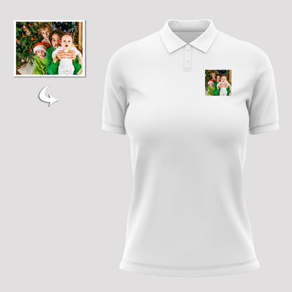 Personalized Unisex Polo Shirts, Custom Double-Sided Photo Print Design