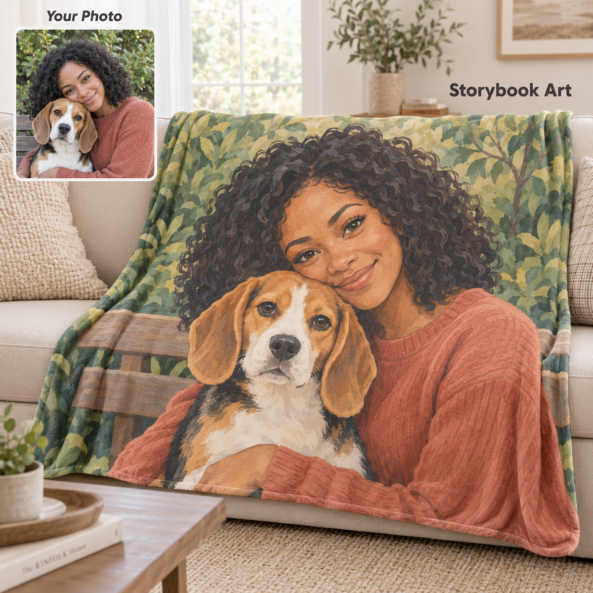 Custom Pet Photo Blanket – Original Photo or AI Art