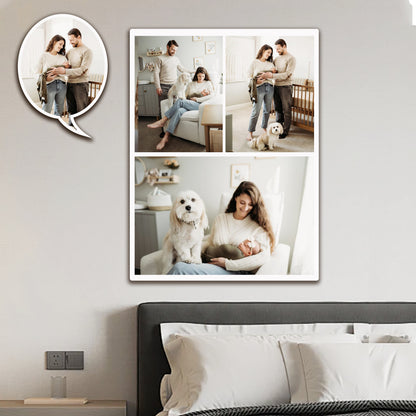 Personalized Collage Picture Canvas Framed For Home Decor 3pcs