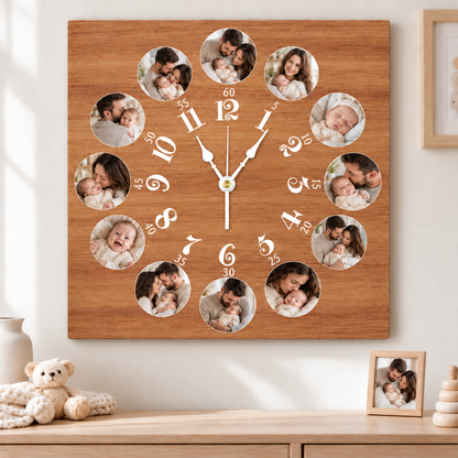 12pcs Photo Wall Clock Personalized Clock