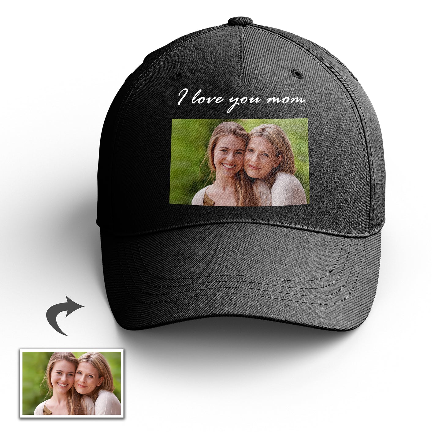 Custom Photo and Text Baseball Cap: Personalized Unisex Gift