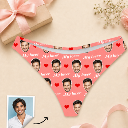 Custom Womens Thong with Boyfriend’s Photo Sexy Underwear Women Boxers