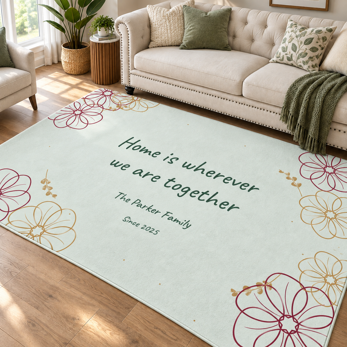 Personalized Flannel Carpet - Extra Soft, Anti-Slip Custom Floor Mats