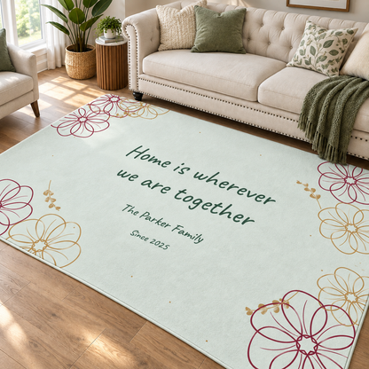 Personalized Flannel Carpet - Extra Soft, Anti-Slip Custom Floor Mats