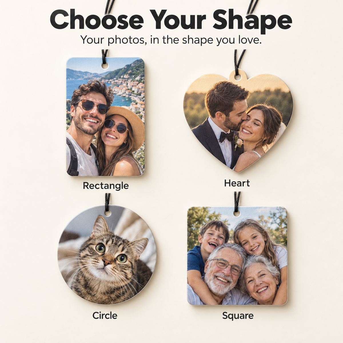 Personalized Photo Car Air Freshener – Double-Sided Custom Print