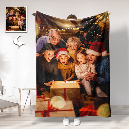 Custom Soft Christmas Blankets - Personalized Photo Gifts