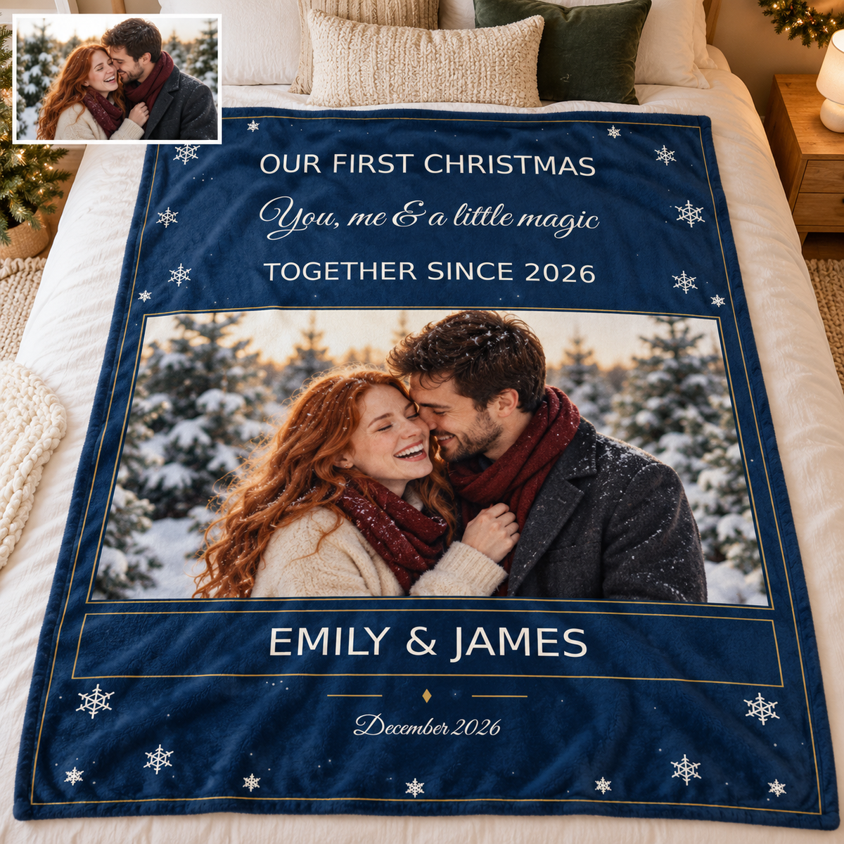 Christmas Photo Blankets Personalized Photo Family Memorial Blankets