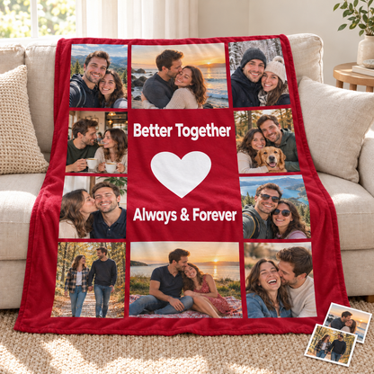 Custom Photo Keepsake Blanket - Personalized Memory Throw