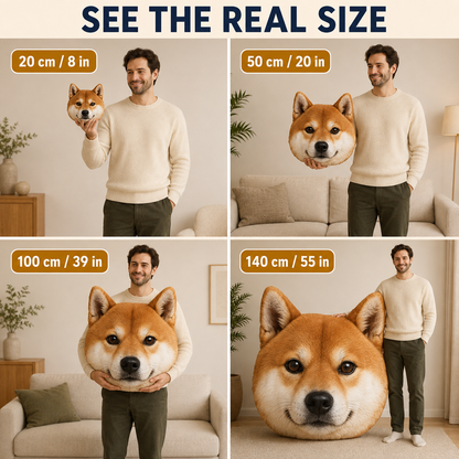 Personalized 3D Photo Pillows: Custom Photo  Face Pillows of Pets