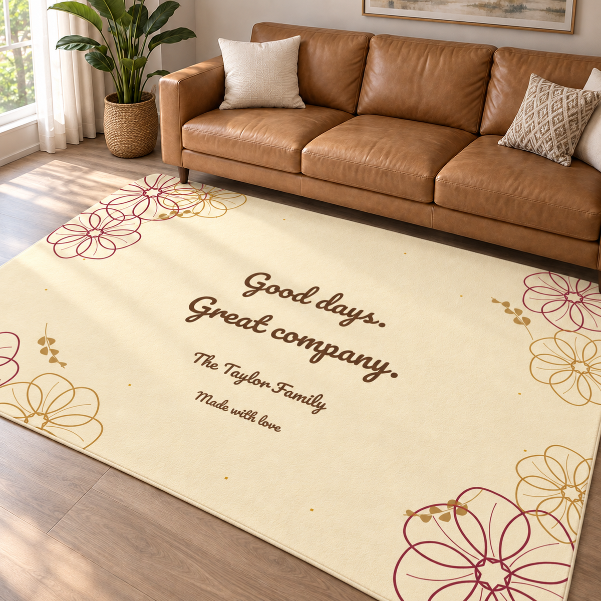 Personalized Flannel Carpet - Extra Soft, Anti-Slip Custom Floor Mats