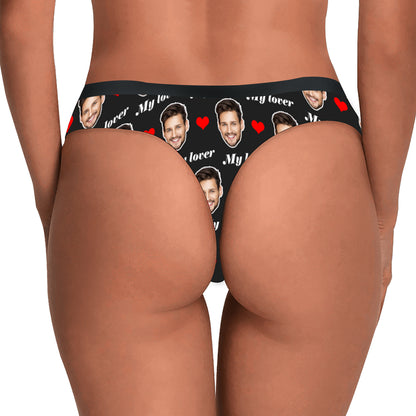 Custom Womens Thong with Boyfriend’s Photo Sexy Underwear Women Boxers